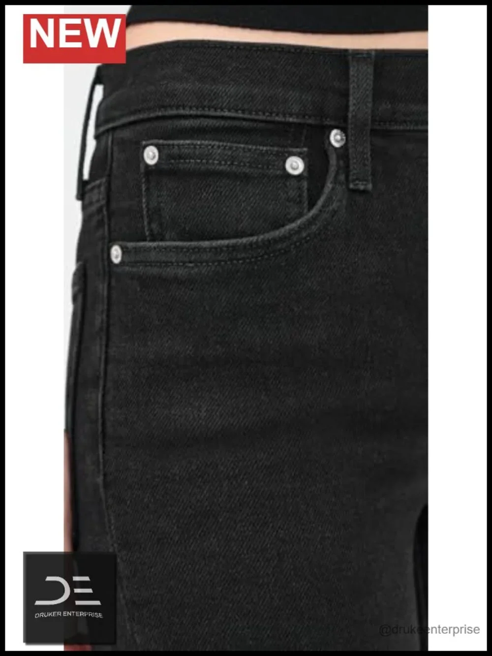 Women's Mid-Rise Flare Crop Jeans with 5-Pocket Styling